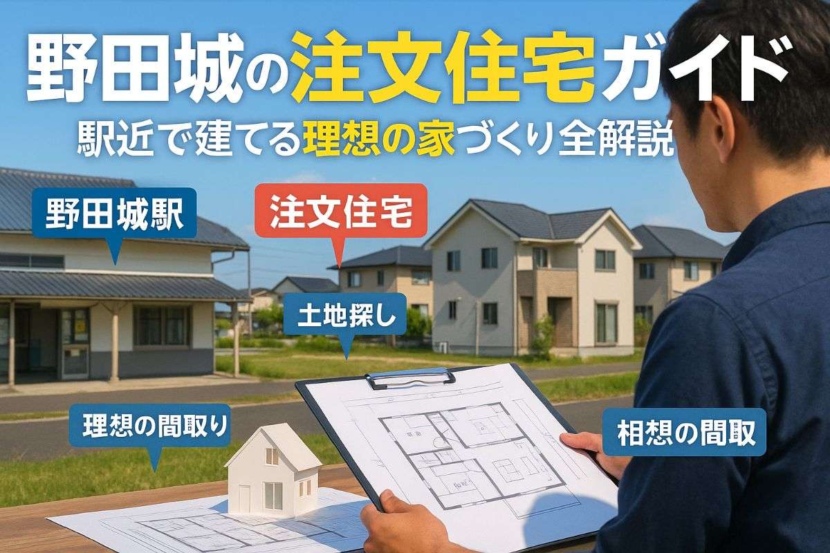 野田城駅周辺での注文住宅選び！理想の家を実現するための知識