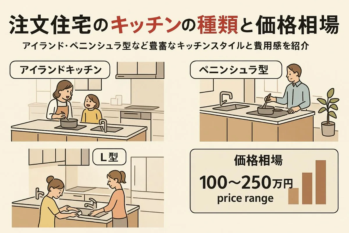 注文住宅で実現できるキッチンの種類と価格相場を徹底解説！